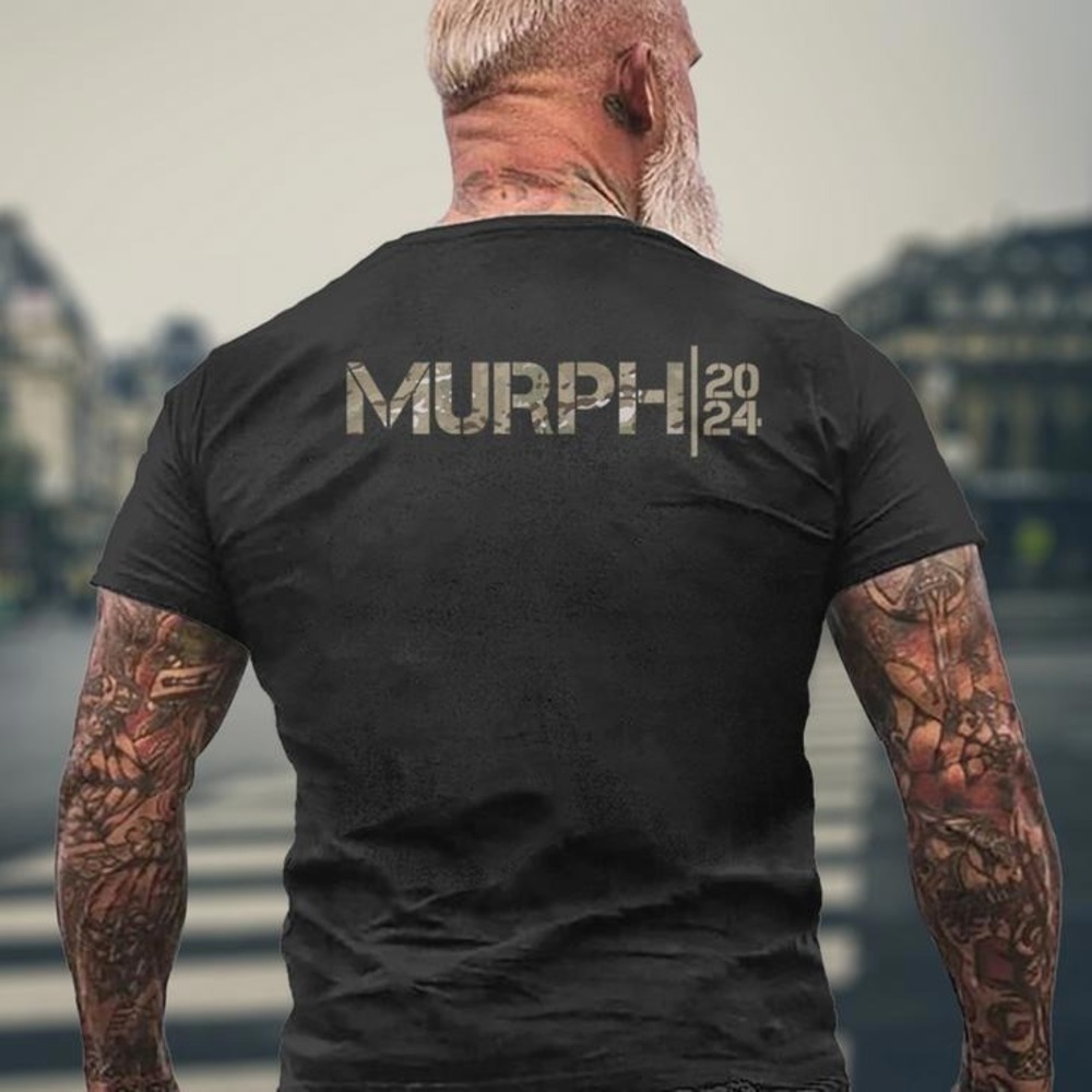 Murph Iron Body Amarillo Camo Dark Mens Tshirt Back Print